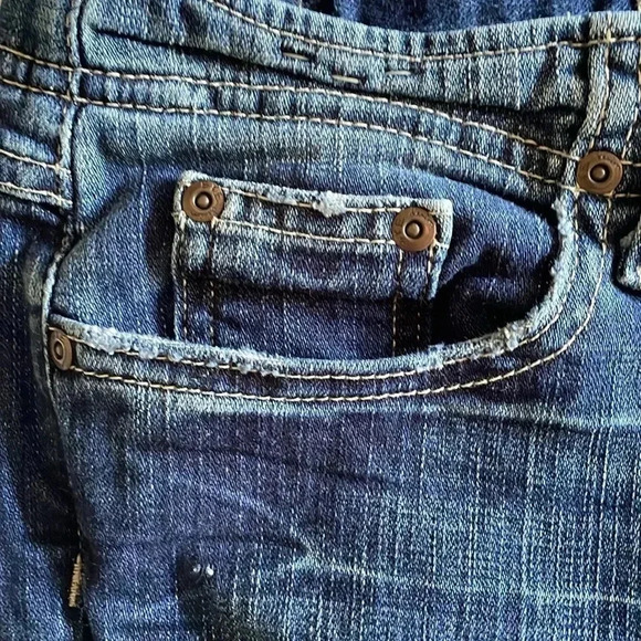 BKE Wendi Stretch Bootcut Jeans Mid Rise Med Blue Wash Denim Women Size 28 - Picture 5 of 8